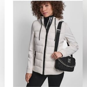 DKNY Women's Mixed Media Jacket
